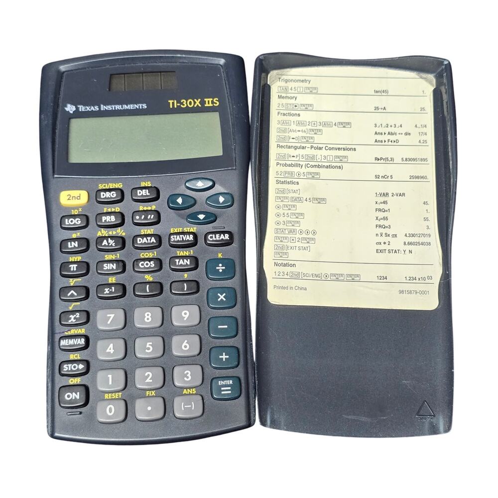 Texas Instruments TI-30X IIS Solar Scientific Calculator With Cover